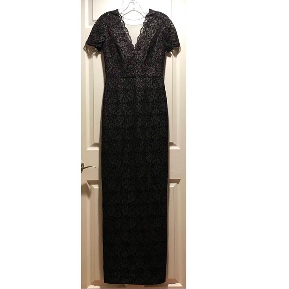 THEIA Lace Column Gown, Long/Full Length - Picture 1 of 8